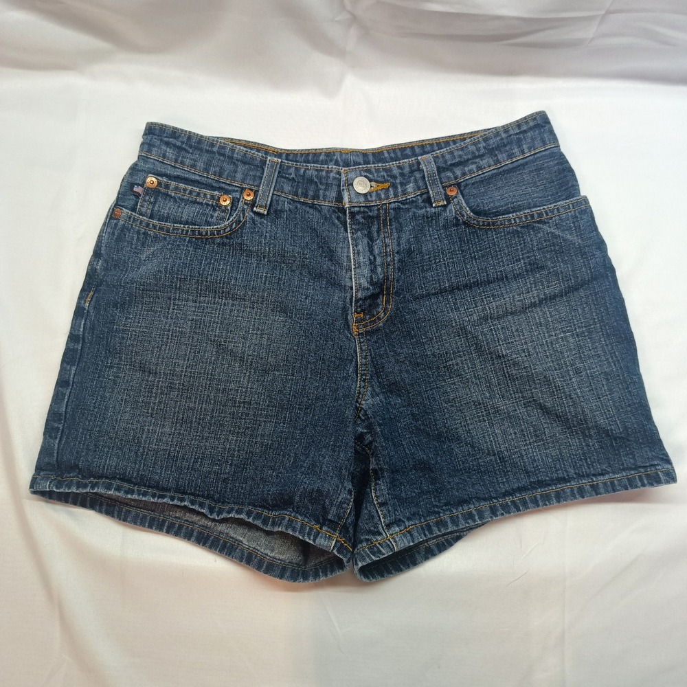 Polo Jeans Co Ralph Lauren Saturday Short Womens 8 Blue Denim 100% Cotton Vtg